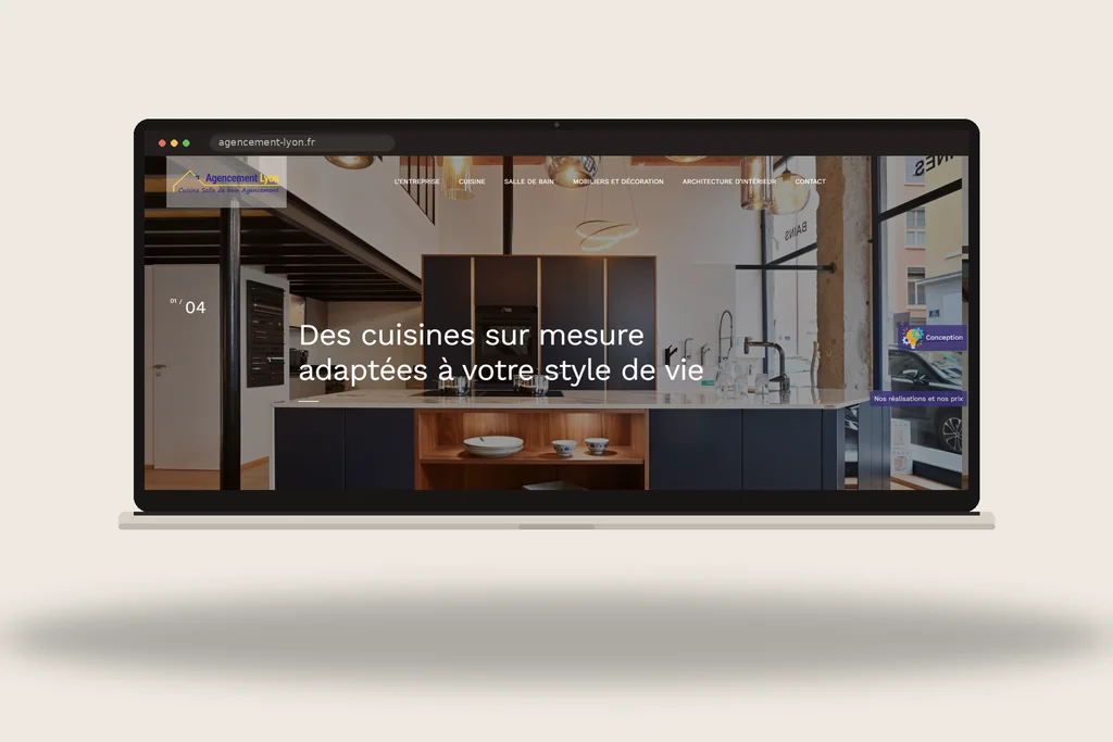 Agencement Lyon par Elinyom, Refonte sites web et optimisations