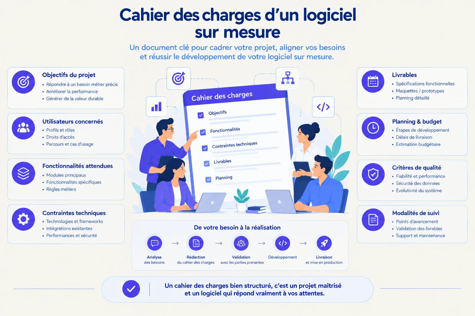 cahier des charges logiciel sur mesure