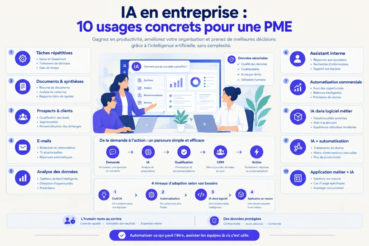 IA en entreprise 10 usages PME